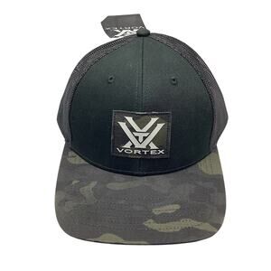 New VORTEX Optics Camo Baseball Cap Green Black Camouflage SnapBack Hat NWT